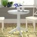 Lark Manor™ Thelma Solid Wood Pedestal Dining Table Wood in White, Size 29.9 H x 30.0 W x 30.0 D in | Wayfair 973A29EAA70846A482FBB069609E144B