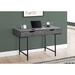 Latitude Run® Computer Desk, Home Office, Laptop, Storage Drawers, 48"L, Work, Metal Wood/Metal in Gray/Black | 30 H x 47.25 W x 23.75 D in | Wayfair