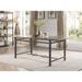 Darby Home Co Gosford 36" Dining Table Metal in Black/Brown/Gray | 30 H x 76 W x 36 D in | Wayfair 5912E41F4DD04D7BADA60451EC9A5501