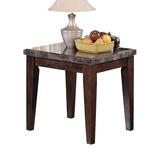 Red Barrel Studio® End Table Wood/Marble Look in Brown | 23 H x 22 W x 24 D in | Wayfair FBE307EA7AAB4CDEA051F27528425A05