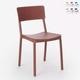 Chaise de cuisine bar restaurant et jardin au design moderne Liner Couleur: Marron