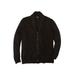 Men's Big & Tall Shaker Knit Shawl-Collar Cardigan Sweater by KingSize in Black (Size 7XL)