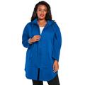 Plus Size Women's Fleece Zip Hoodie Jacket by Roaman's in Vivid Blue (Size M)