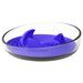 Blue 'Cirlicue' Shark Fin Shaped Modern Slow Feeding Pet Bowl, 1.5 Cups, 12 FZ