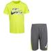 Nike Matching Sets | Nike Neon Grey Cute Shorts Set 2243 | Color: Silver | Size: Various