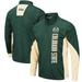 Men's Colosseum Green Colorado State Rams Bart Windshirt Quarter-Zip Jacket