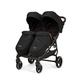 Ickle Bubba Venus Max Double Stroller (Black with Tan Handles)