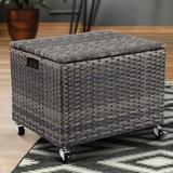 Latitude Run® Wicker Basket Wicker in Gray | 13.19 H x 18.9 W x 15.94 D in | Wayfair 57A3C24D75AF43309699DF9894BCCC4A