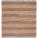 Brown/White 72 x 0.31 in Area Rug - Sand & Stable™ Preston Striped Hand-Woven Cotton/Leather/Jute Brown/Beige Area Rug Leather/Cotton/Jute & Sisal | Wayfair