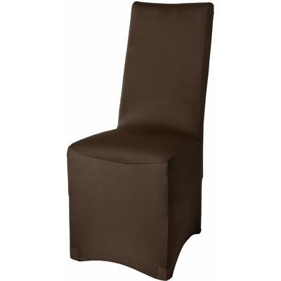 Bankett Stuhlhusse Leona Stretch Braun, 95x45x45 cm - Beautissu