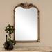 Uttermost Jacqueline 28"W Baroque Antiqued Arched Wall Mirror