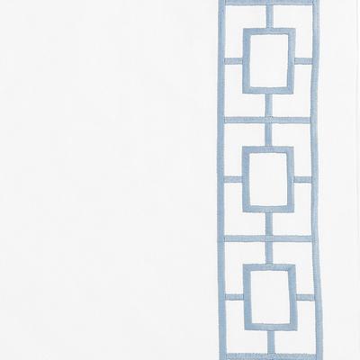 Set of 2 Embroidered Square Trellis Panels - Cornflower, 50