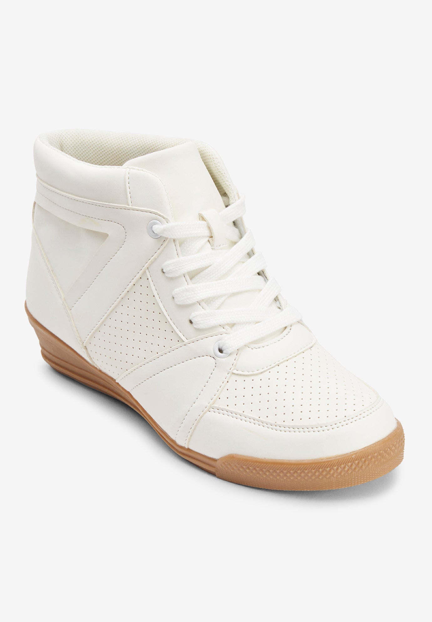 Wide Width Women's CV Sport Honey Sneaker by Comfortview in White (Size 7 1/2 W)