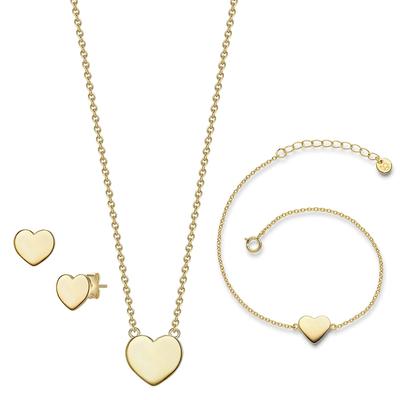 Glanzstücke München - Schmuckset Sterling Silber in Gelbgold Schmuck-Set 1 ct Damen (97.99 € / 1 ct)