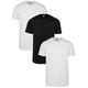 Urban Classics Hombre Basic Tee T-Shirt, Multicolour (White/White/Black 02254), 4XL (Pack of 3)
