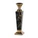 15" Gold and Black Modern Chic Ceramic Pillar Candleholder