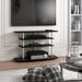 Furinno Frans Turn-N-Tube 4-Tier TV Stand for TV up to 46, Black Oak