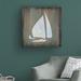 Breakwater Bay Rusty Sign Sailboat by Cora Niele - Wrapped Canvas Painting Canvas in Black/Brown/Gray | 14 H x 14 W x 2 D in | Wayfair