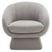 Barrel Chair - Joss & Main Genata 30.7" W Polyester Barrel Chair Linen/Fabric in Gray | 30.3 H x 30.7 W x 29.9 D in | Wayfair