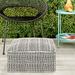 Breakwater Bay Safford Square Woven Outdoor/Indoor Pouf, Polyester in Black | 10 H x 19.7 W x 19.7 D in | Wayfair 71671B55E68745F99135741A5F62257E