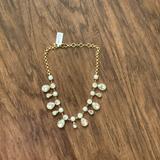 J. Crew Jewelry | J.Crew Crystal Necklace | Color: Gold | Size: 18”