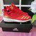 Adidas Shoes | Men's Adidas Icon V Metal Cleats | Color: Gold/Red | Size: 8.5