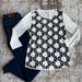 J. Crew Tops | Nwt J Crew Top With Embroidered Detail | Color: Black/Red/White | Size: Xs