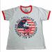 Disney Tops | Disney Minnie Mouse Americana T-Shirt Sz Xl | Color: Gray/Red | Size: Xl