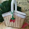 Kate Spade Bags | Kate Spade Nwt Picnic Strawberry Wicker Basket | Color: Cream/White | Size: Os