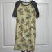 Lularoe Dresses | Lularoe Julie Dress Sz L | Color: Gray/Yellow | Size: L