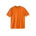 Men's Big & Tall Shrink-Less™ Lightweight Crewneck T-Shirt by KingSize in Heather Orange (Size L)