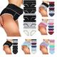 5Pc Women Solid Color Patchwork Briefs Panties Underwear Bikini Underpants Underwear for Women Soft Cotton Knickers Ladies Mid Rise Briefs Basic Pants Plus Size Multipack