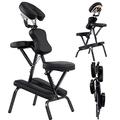 CASART Folding Massage Chair, Height Adjustable Tattoo Chair with Anti-Slip Foot Pads & Carrying Bag, Lightweight Beauty Chair for Home Commercial