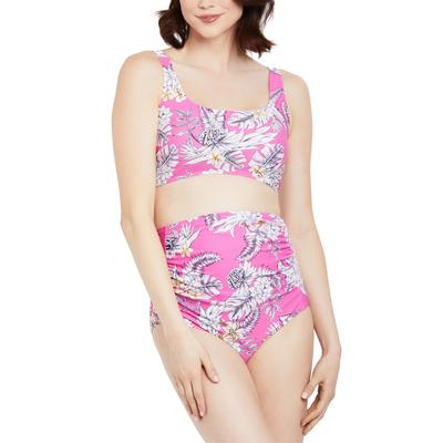 Womens Tie Knot Front Floral Print High Cut Bikini Set Two Piece Swimsuit Gerichy Swimsuits for Women 
