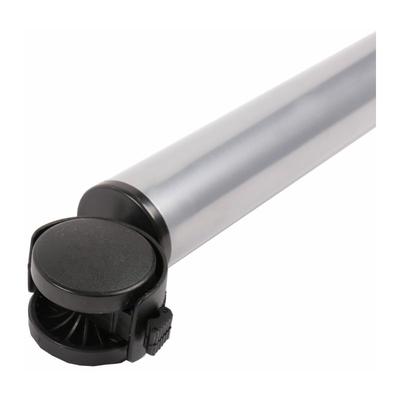 Ms Beschläge - Tischbein Möbelbein Tischfuss Möbelfuss auf Rolle mit Bremse 710mm ø 50mm Silbergrau Image