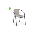 Sedia con braccioli Bizzotto Ripley grigio 73 x 53 x 58 cm