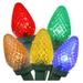 Kurt S. Adler 54090 - 25 Light 10.7' Green Wire Multi-Color LED C7 Christmas Light String Set with 8" Spacing