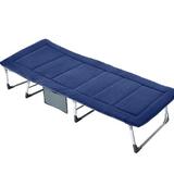 JTANGL Sleeping Bed Cots, Guest Bed, Bed Frame w/ Cotton Pad, Camping Cot Bed, Office Nap Cot in Blue | 13 H x 23.6 W x 71 D in | Wayfair