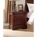 Wood Nightstand-2 Drawers&Brushed Nickel Handle-4 Colors