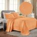 Superior Cotton Jacquard Matelassé Scalloped Geometric Fret Bedspread Set with Pillow Shams