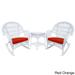 Santa Maria White Rocker Wicker Chair and End Table Set