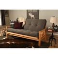 Anders Full 80" Wide Cotton Futon & Mattress Wood/Solid Wood in Orange/Brown Laurel Foundry Modern Farmhouse® | 37 H x 80 W x 31 D in | Wayfair