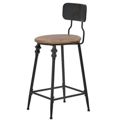 Counter Stool Wood Metal In Gray Size, Reedley 25.5 Bar Stool