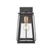 Red Barrel Studio® Lauchner 1 - Bulb Water Glass Outdoor Wall Lantern Aluminum/Glass/Metal in Black | 13 H x 7 W x 8 D in | Wayfair