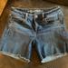 American Eagle Outfitters Shorts | Aeo Midi Dark Wash Jean Short Size 6(Size 4) | Color: Blue | Size: 6