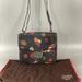 Coach Bags | Coach Page Floral Leather Flap Front Shoulder Bag | Color: Black/Red | Size: 9” (L) X 8” (H) X 2 3/4” (W)