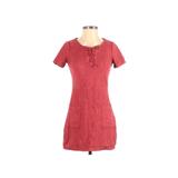 Hollister Casual Dress - Shift: Burgundy Solid Dresses - Women's Size X-Small