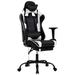 Latitude Run® Alanas Ergonomic Gaming Chair Faux Leather in White/Black | 48.5 H x 27.8 W x 20.9 D in | Wayfair 76B80442532B48858F8DF4AD6683F675