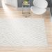 White 63 x 0.43 in Indoor/Outdoor Area Rug - Zipcode Design™ Fierros Geometric Ivory Indoor/Outdoor Area Rug | 63 W x 0.43 D in | Wayfair