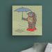 Zoomie Kids Brolly Bot by Duncan Wilson - Wrapped Canvas Graphic Art Canvas, Wood in Blue/Brown/Green | 14 H x 14 W x 2 D in | Wayfair